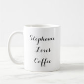 Lieben mit personalisiertem Namen Kaffee Tasse (Links)