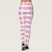 Lieben mit rosa Motiven Leggings (Rückseite)
