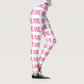 Lieben mit rosa Motiven Leggings (Rechts)
