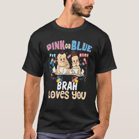 Lieben mit rosa oder blauer Farbe Ihr bester Brude T-Shirt (Vorderseite)