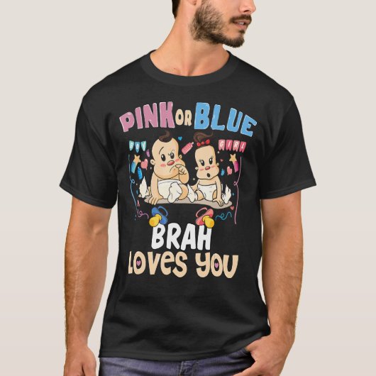 Lieben mit rosa oder blauer Farbe Ihr bester Brude T-Shirt (Vorderseite)
