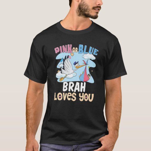 Lieben mit rosa oder blauer Farbe Ihr bester Brude T-Shirt (Vorderseite)