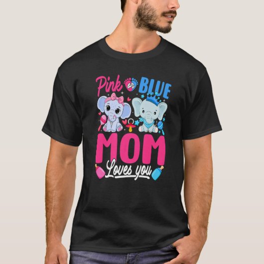 Lieben mit rosa oder blauer Mama, bei denen ein El T-Shirt (Vorderseite)