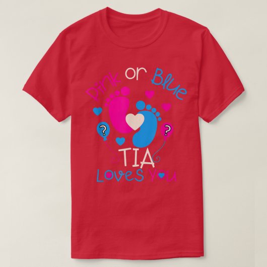 Lieben mit rosa oder blauer Tia, bei denen Ihr Bab T-Shirt (Design vorne)