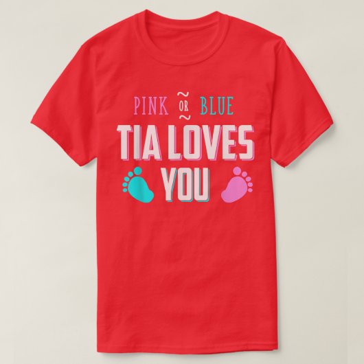 Lieben mit rosa oder blauer Tia, bei denen Sie das T-Shirt (Design vorne)