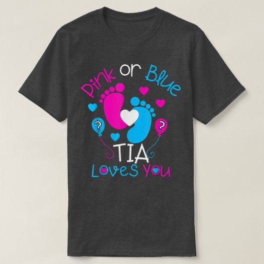 Lieben mit rosa oder blauer Tia, bei denen Sie das T-Shirt (Design vorne)