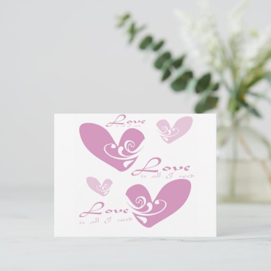 Lieben Postkarte (Stehend Vorderseite)