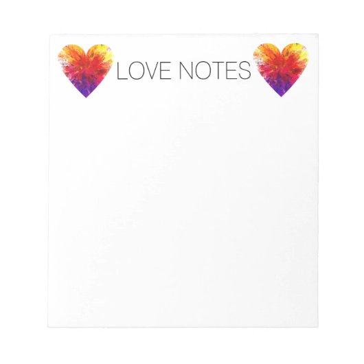 Lieben Rainbow Notepad Notizblock (Vorderseite)