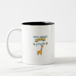 Lieben Tiere tolerieren Menschen Zweifarbige Tasse