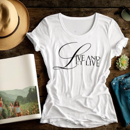 Lieben und gelassen Livemusik zitieren Typografie- T-Shirt