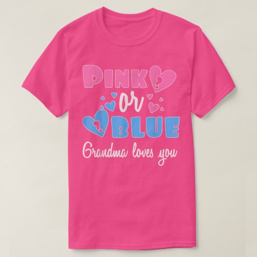 Lieben von Oma beim Geschlecht Sie rosa oder blau T-Shirt (Design vorne)