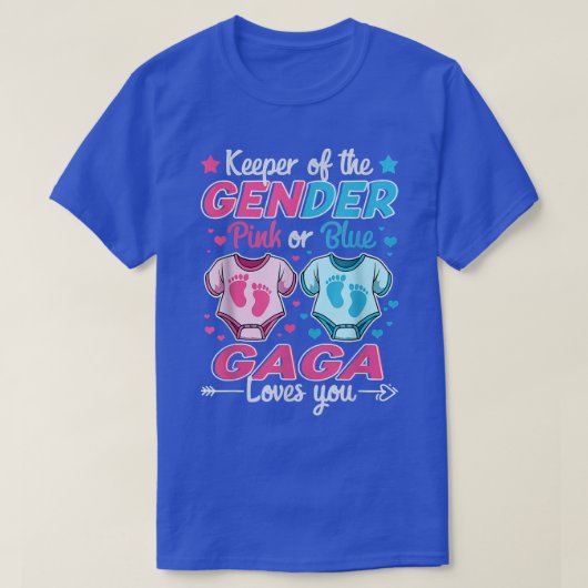 Lieben von Rosa oder Blauem Gaga bei Geschlecht T-Shirt (Design vorne)