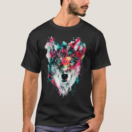 Lieben Wolfen Wolf Cool Phantastisch T-Shirt (Vorderseite)