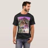Lieben Wolfen Wolf Gesicht 16 T-Shirt (Vorne ganz)