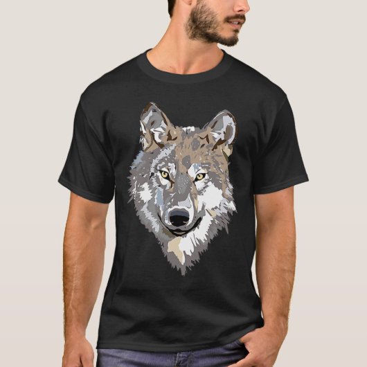 Lieben Wolfen Wolf Gesicht 1 T-Shirt (Vorderseite)