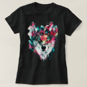 Lieben Wolfen Wolfsgesicht, T - Shirt (Design vorne)