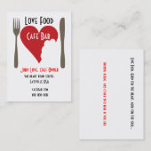 Liebenahrungsmittelgeschäftskartenkonzept Visitenkarte (Vorne/Hinten)