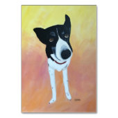 Liebend, Adverb, Hund-Thema lesen Taschenkarten Tischnummer (Vorderseite)