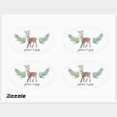 Liebend Ovaler Aufkleber (Blatt)