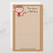 Liebende Affenbühne Briefpapier (Vorne/Hinten)