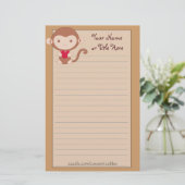 Liebende Affenbühne Briefpapier (Stehend Vorderseite)