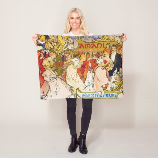 Liebende, Alphonse Mucha Fleecedecke (Beispiel)