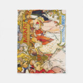 Liebende, Alphonse Mucha Fleecedecke (Vorderseite)