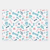 Liebende Blütenblätter und Blätter Pfoten drucken (Vorderseite)