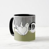 Liebende Doves Hochzeit Tasse (Vorderseite Links)