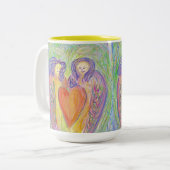 Liebende Engel des Guardian Heart Art Kaffee Tasse (Vorderseite Links)