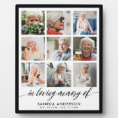 Liebende Erinnerung Moderne Gedächtnisfotosammlung Fotoplatte (Vorderseite)