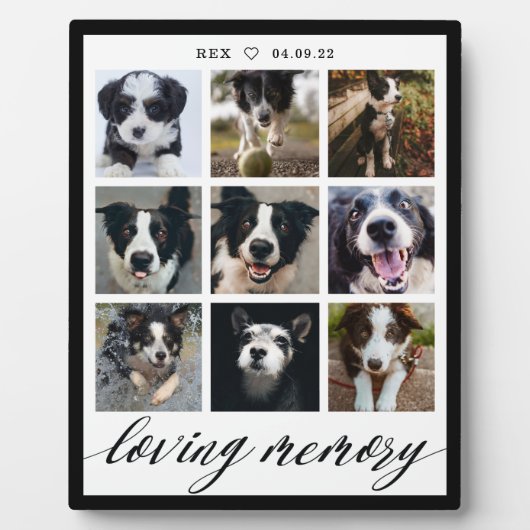 Liebende Erinnerung Moderne Memoryfotografie Fotoplatte (Vorderseite)