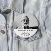 Liebende Erinnerung Moderne Schwarz-Weiß-Foto Beer Button (Beispiel)