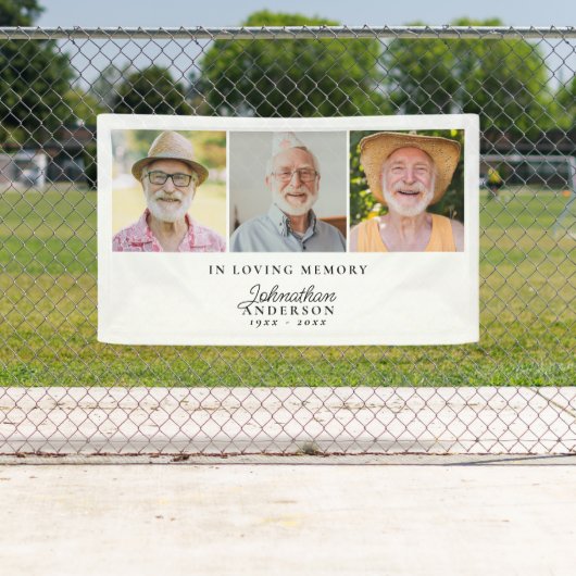 Liebende Erinnerung Moderne, stilvolle 3-Foto-Beer Banner (Insitu)