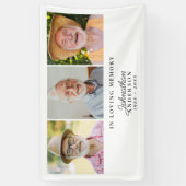 Liebende Erinnerung Moderne, stilvolle 3-Foto-Beer Banner (Vertikal)