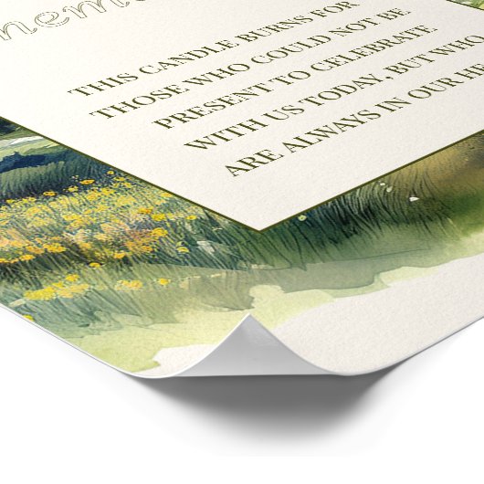 Liebende Erinnerungslandwetterhochzeit Poster (Ecke)