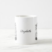 Liebende Fox-Paar Snuggle Tinte Zeichnend Kunst Kaffeetasse (Mittel)