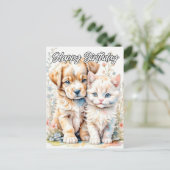 Liebende Freunde für immer Postkarte (Stehend Vorderseite)