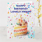 Liebende Freundin Birthday Karte (Gelbe Blume)