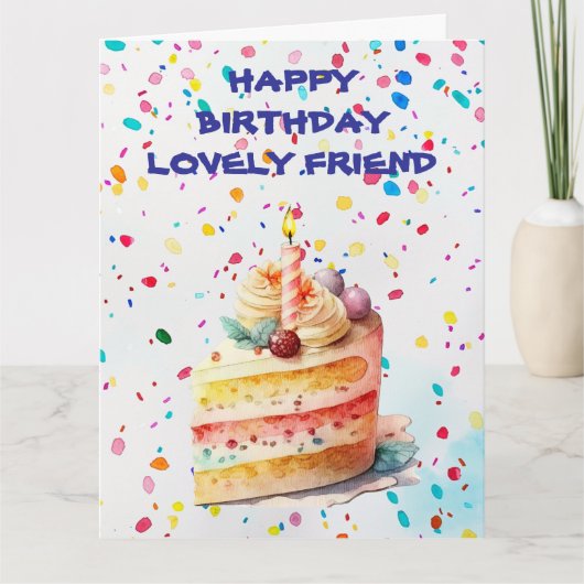 Liebende Freundin Birthday Karte (Vorderseite)