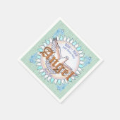 Liebende Gedächtnisangel-Taube Serviette (Ecke)