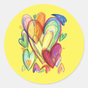 Liebende heilende Herzen Art Dekal Sticker