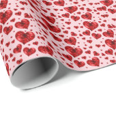 Liebende Herzen Geschenkpapier (Rolleneckpunkt)