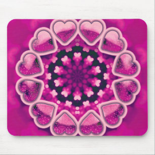 Liebende Herzen herum Mousepad