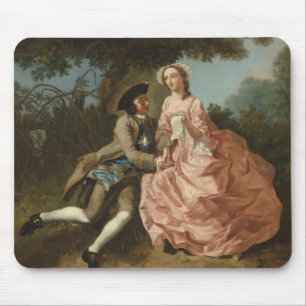Liebende in einer Landschaft (Romantisches Paar) Mousepad