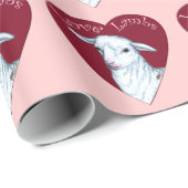 Liebende Lämmer Geschenkpapier (Rolleneckpunkt)