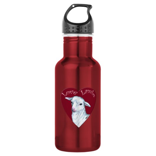 Liebende Lämmer Trinkflasche (Vorderseite)