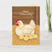 Liebende Mama Hühnchen Schlafen Muttertag Babys Karte (Vorderseite)