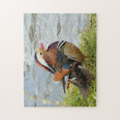 Liebende Mandarinenente Puzzle (Vertikal)