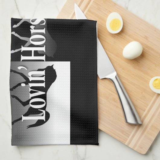 Liebende Pferde Geschirrtuch (Viertel Falte)